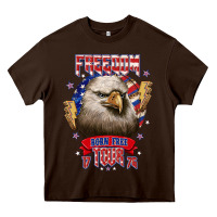 Chocolate Brown freedom born free tour 1776 Heavy Core Tee - NancyCooperArtShop