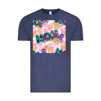 Vintage Denim Breast Cancer Awareness Mom With Leopard Patterns Vintage Tee - BundleAndBundleShop