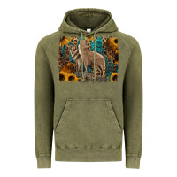 Vintage Olive Western Wolves Vintage Hoodie - Jasminsmagicworld