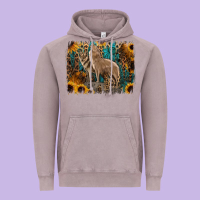 Western Wolves Vintage Hoodie Designed By Jasminsmagicworld