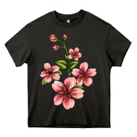 Asphalt pink flowers hibiscus Heavy Core Tee - Jasminsmagicworld