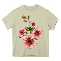 Mossy pink flowers hibiscus Heavy Core Tee - Jasminsmagicworld