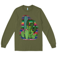 Army Green Western Serape Cactus Long Sleeve Tee - Bettercallsaul
