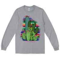 Heather Grey Western Serape Cactus Long Sleeve Tee - Bettercallsaul