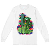 White Western Serape Cactus Long Sleeve Tee - Bettercallsaul