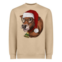Mushroom christmas glasses heifer Heavyweight Sweatshirt - RanaPortraitStore