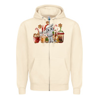 Sandshell hippopotamus coffee cups christmas Zipper Hoodie - CowGirlArtShop
