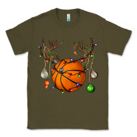 Army Green Basketball Horn Christmas Classic Tee - BundleAndBundleShop