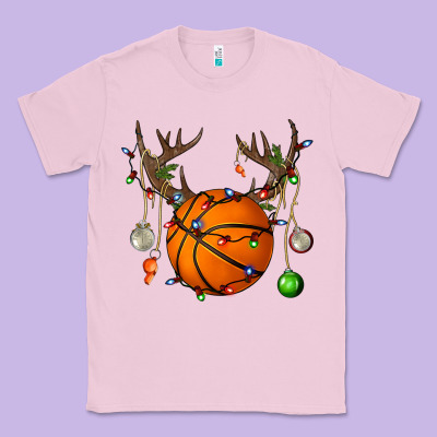 Basketball Horn Christmas Classic Tee Designed By Bundleandbundleshop