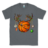 Charcoal Heather Basketball Horn Christmas Classic Tee - BundleAndBundleShop