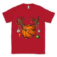 Red Basketball Horn Christmas Classic Tee - BundleAndBundleShop