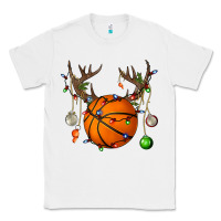 White Basketball Horn Christmas Classic Tee - BundleAndBundleShop