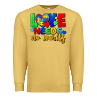 Antique Gold Love needs no words Premium Sweatshirt - FaDigitalArtStudio
