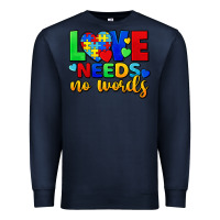 Navy Love needs no words Premium Sweatshirt - FaDigitalArtStudio