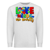 Oatmeal Heather Love needs no words Premium Sweatshirt - FaDigitalArtStudio