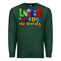 Sports Green Love needs no words Premium Sweatshirt - FaDigitalArtStudio