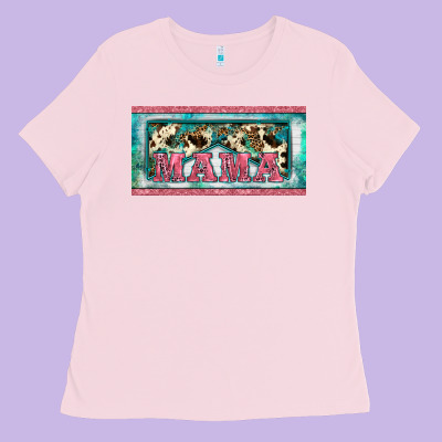 Western Mama     License Plate Ladies Tee Designed By Barkaloodesign
