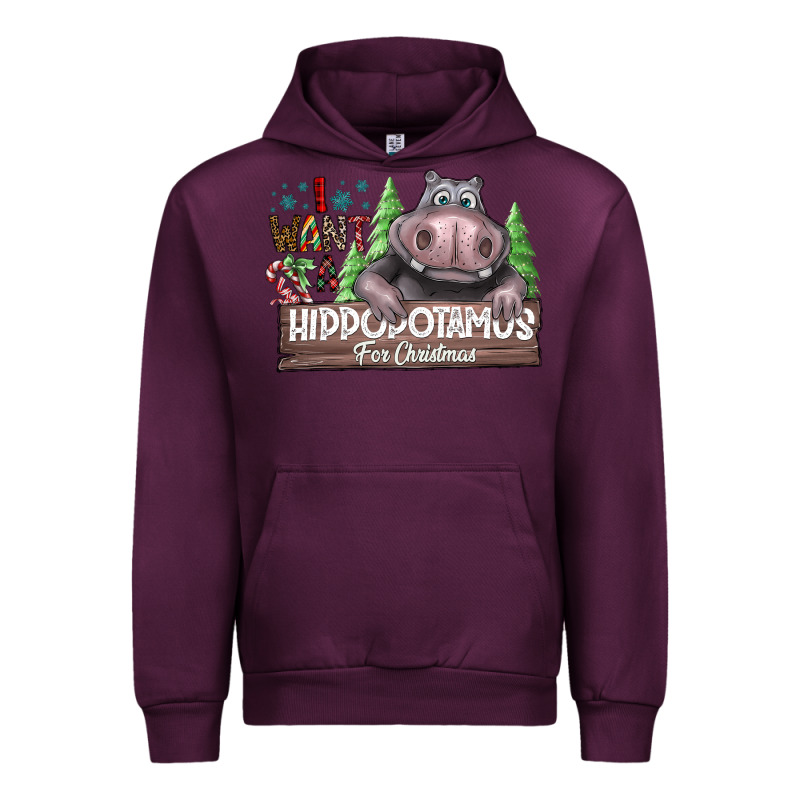 I Want A Hippopotamus For Christmas Urban Hoodie by CowhideDigitalArt | Teevron