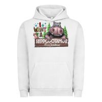 Pigment Lunar Rock I Want a Hippopotamus for Christmas Urban Hoodie - CowhideDigitalArt