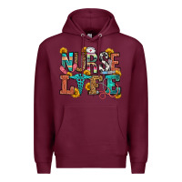 Burgundy nurse life Premium Hoodie - OliviaCreatesArt