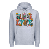 Heather Grey nurse life Premium Hoodie - OliviaCreatesArt