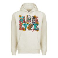Oatmeal Heather nurse life Premium Hoodie - OliviaCreatesArt
