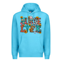 Ocean Blue nurse life Premium Hoodie - OliviaCreatesArt