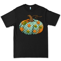 Black blue plaid autumn pumpkin Premium Tee - Jasminsmagicworld