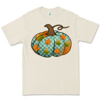 Bone blue plaid autumn pumpkin Premium Tee - Jasminsmagicworld