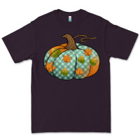 Plum blue plaid autumn pumpkin Premium Tee - Jasminsmagicworld