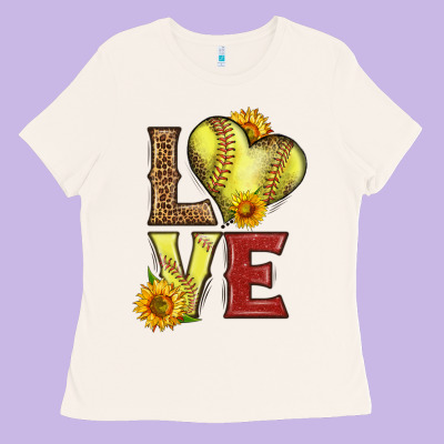 Western Love Softball Ladies Tee Designed By Lillyallendesigns