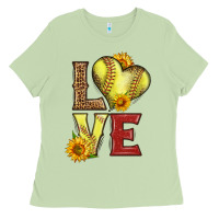 Matcha western love softball Ladies Tee - LillyAllenDesigns