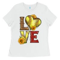 White western love softball Ladies Tee - LillyAllenDesigns