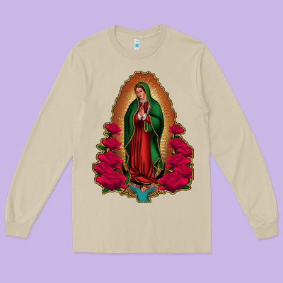 Our Lady Of Guadalupe Long Sleeve Tee Designed By Bettercallsaul