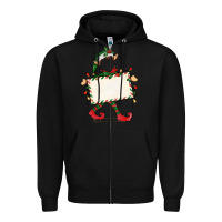 Black customize christmas elf Zipper Hoodie - CowGirlArtShop