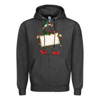 Charcoal Heather customize christmas elf Zipper Hoodie - CowGirlArtShop