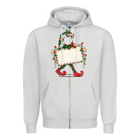 Dove Grey customize christmas elf Zipper Hoodie - CowGirlArtShop