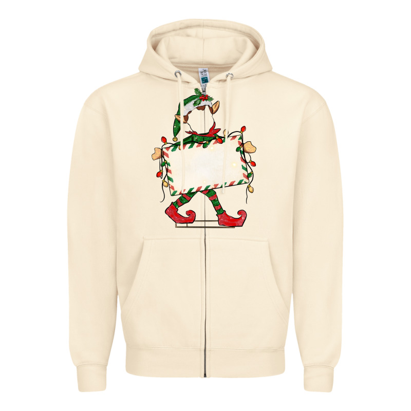 Customize Christmas Elf Zipper Hoodie by CowGirlArtShop | Teevron