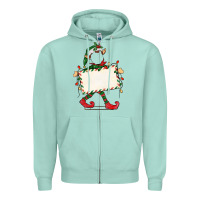 Seafoam customize christmas elf Zipper Hoodie - CowGirlArtShop