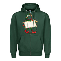 Sports Green customize christmas elf Zipper Hoodie - CowGirlArtShop