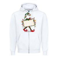 White customize christmas elf Zipper Hoodie - CowGirlArtShop