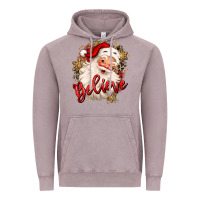 Vintage Zinc believe christmas santa claus Vintage Hoodie - MaliasSmallBusiness