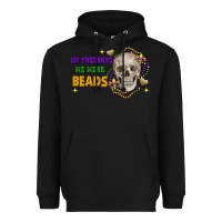 Black On tuesdays we wear beads skull Heavyweight Hoodie - FaDigitalArtStudio
