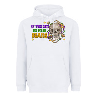 White On tuesdays we wear beads skull Heavyweight Hoodie - FaDigitalArtStudio