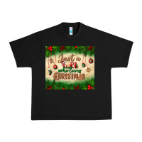 Black just a girl who loves christmas tumbler Urban Heavy Tee - BundleAndBundleShop