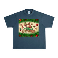 Midnight Navy just a girl who loves christmas tumbler Urban Heavy Tee - BundleAndBundleShop