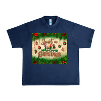 Navy just a girl who loves christmas tumbler Urban Heavy Tee - BundleAndBundleShop