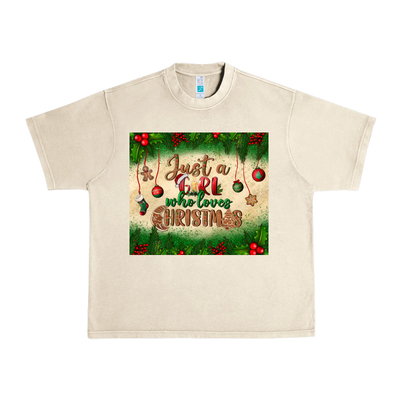 Just A Girl Who Loves Christmas Tumbler Urban Heavy Tee by BundleAndBundleShop | Teevron