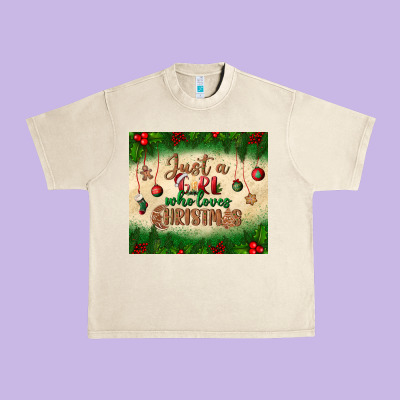 Just A Girl Who Loves Christmas Tumbler Urban Heavy Tee Designed By Bundleandbundleshop