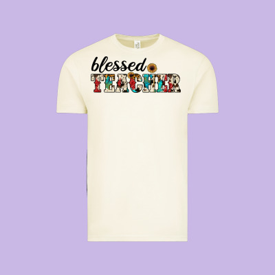 Blessed Teacher Vintage Tee Designed By Jahusdesignshop